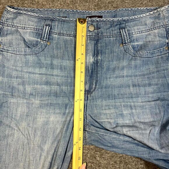 NYDJ Jeans Women's 12 Blue Wide Leg Stretch Denim Lift Tuck Technology Flare 70s - Picture 5 of 10